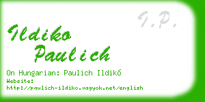 ildiko paulich business card